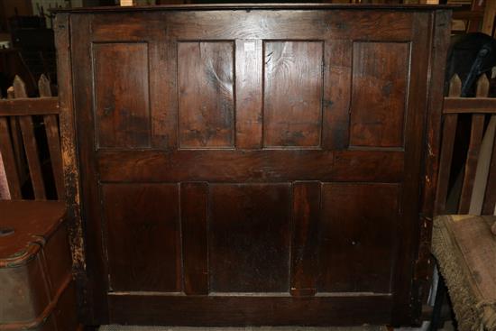 17th century oak panelled headboard